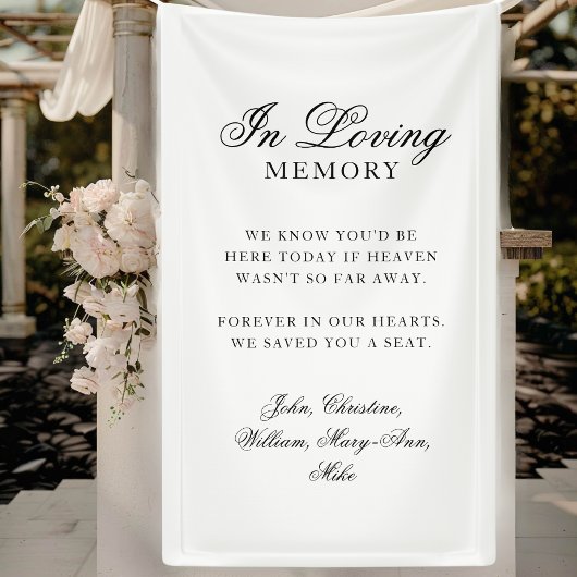 "In Loving Memory" Classic Wedding Memorial Spandoek