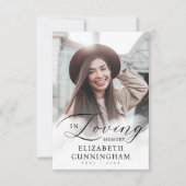 In Loving Memory Clouds Memorial Moderne foto Bedankkaart (Voorkant)