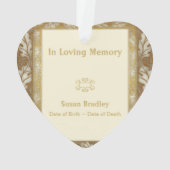In Loving Memory Custom Photo Memorial Ornament 3 (achterkant)