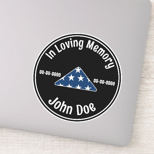 In Loving Memory Dark Veteran Sticker (Detail)