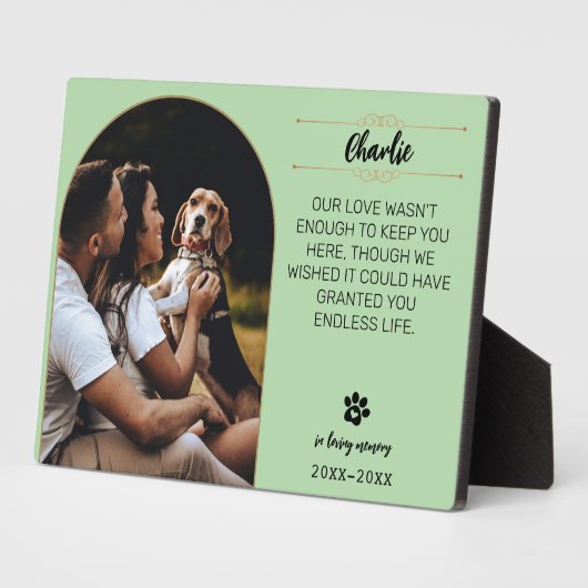 In Loving Memory Dog Photo Plaque – Personalized G (Côté)