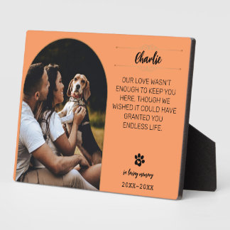 In Loving Memory Dog Photo Plaque – Personalized G
