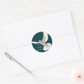 In Loving Memory Dove Ronde Sticker (Envelop)