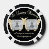 In Loving Memory Dubbele Memorial Foto Herinnering Poker Chips (Achterkant)