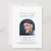 In Loving Memory Eenvoudige Foto Uitnodiging voor (Voorkant)