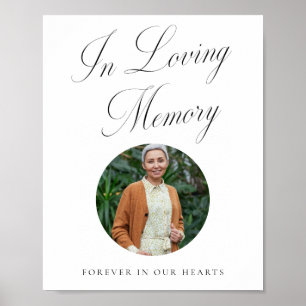 In Loving Memory  Elegance Script Wedding Poster