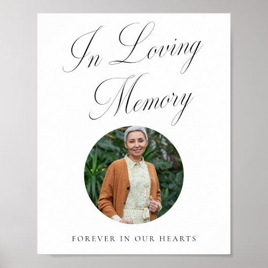 In Loving Memory Elegance Script Wedding Poster (Voorkant)