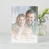 In Loving Memory Elegant Custom Couple's Funeral  Kaart (Staand voorkant)