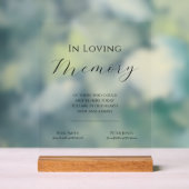 In Loving Memory Elegant Wedding Acrylic Sign (Neutre)