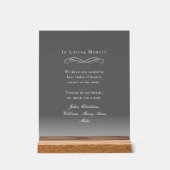 "In Loving Memory" Elegant Wedding Memorial  (Recto)