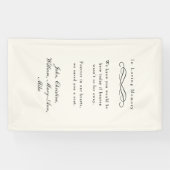 "In Loving Memory" Elegant Wedding Memorial Beige Spandoek (Horizontaal)