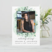 In Loving Memory Eucalyptus groen overlijdensberic Programma (Staand voorkant)