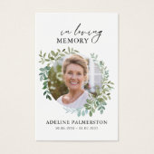 In loving Memory Floral Funeral Prayer Cards (Devant)