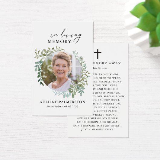 In loving Memory Floral Funeral Prayer Cards (Bureau)