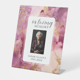 In Loving Memory Foam Board with Photo | Personali Reclamebord Met Voetstuk