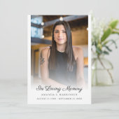 In Loving Memory Foto Eenvoudige Begrafenisservice Programma (Staand voorkant)
