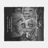 In Loving Memory Foto Elegant Script Fleece Deken (Voorkant (Horizontaal))