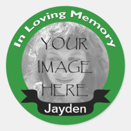 In Loving Memory Foto Groene Stickers