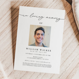 In Loving Memory Foto Memorial Service begrafenis Kaart