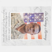 In Loving Memory Foto Quote Keepsake Fleece Deken (Voorkant (Horizontaal))