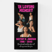 In Loving Memory Fotocollage Roze Graf Deken Spandoek (Verticaal)