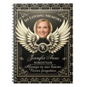In Loving Memory Fotosjabloon Notitieboek