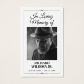In Loving Memory Funeral Memorial Prayer Card (Devant)