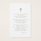 In loving Memory Funeral Photo Prayer Card Visitekaartje (Achterkant)