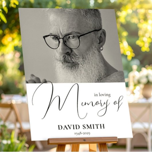 In Loving Memory - Funeral Poster With Photo