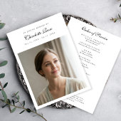 In Loving Memory Funeral Program Keepsake Card Programma