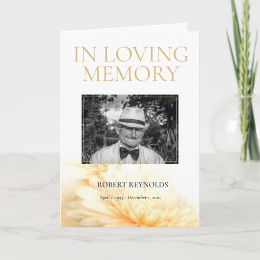 In Loving Memory Funeral Service Program Sjabloon (Voorkant)