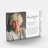 "In Loving Memory" Gedenkteken, naam, foto (Links)