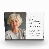 "In Loving Memory" Gedenkteken, naam, foto (Voorkant)