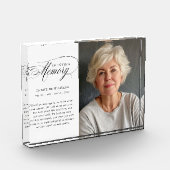 "In Loving Memory" Gedenkteken, naam, foto (Links)