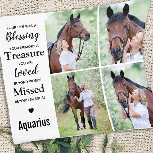 In Loving Memory Gepersonaliseerd 4 Afbeelding Mem Fleece Deken