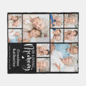 In Loving Memory Gepersonaliseerde 10 fotocollage Fleece Deken (Voorkant (Horizontaal))