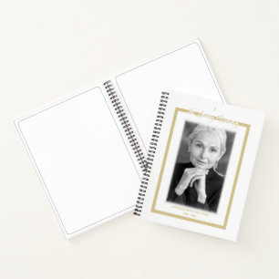 In Loving Memory Golden B&W Fotoservice Beste Notitieboek