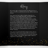 In Loving Memory Goud Lijst Zwart Drieluik Programma (Binnenkant midden)