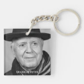 In Loving Memory Granddad Peter Photo Keychain (Achterkant)
