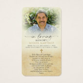 In Loving Memory Guadalupe Photo Memorial Cards (Dos)