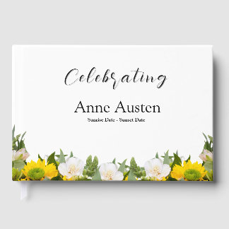 In Loving Memory Guest Book - Floral Gastenboek