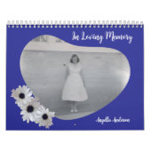 In Loving Memory Heart Shape Photo Daisies Kalender (Hoes)