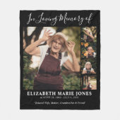 In Loving Memory Herembrance Foto Memorial Fleece Deken (Voorkant)