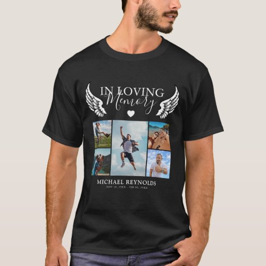 In Loving Memory Herembrance Photo Collage T-Shirt (Voorkant)
