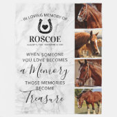 In Loving Memory Horse Memorial Fleece Deken (Voorkant)