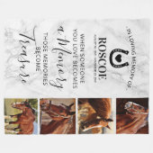 In Loving Memory Horse Memorial Fleece Deken (Voorkant (Horizontaal))