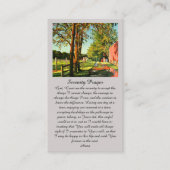 In Loving Memory Landschap in Rood Groen Geel Visitekaartje (Voorkant)