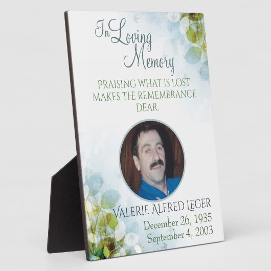 In Loving Memory Memorial Keepomwille Fotoplaat (Zijkant)