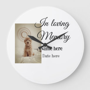 In loving memory memorial keepsake voeg huisdier n grote klok