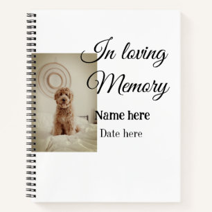 In loving memory memorial keepsake voeg huisdier n notitieboek